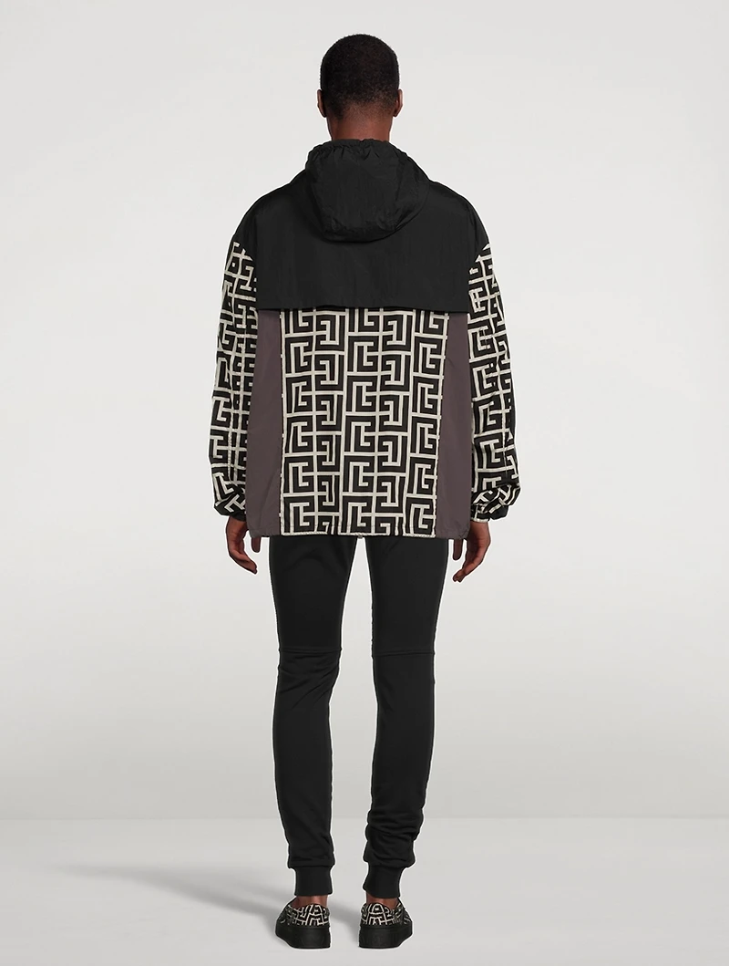 Nylon Track Jacket With Hood