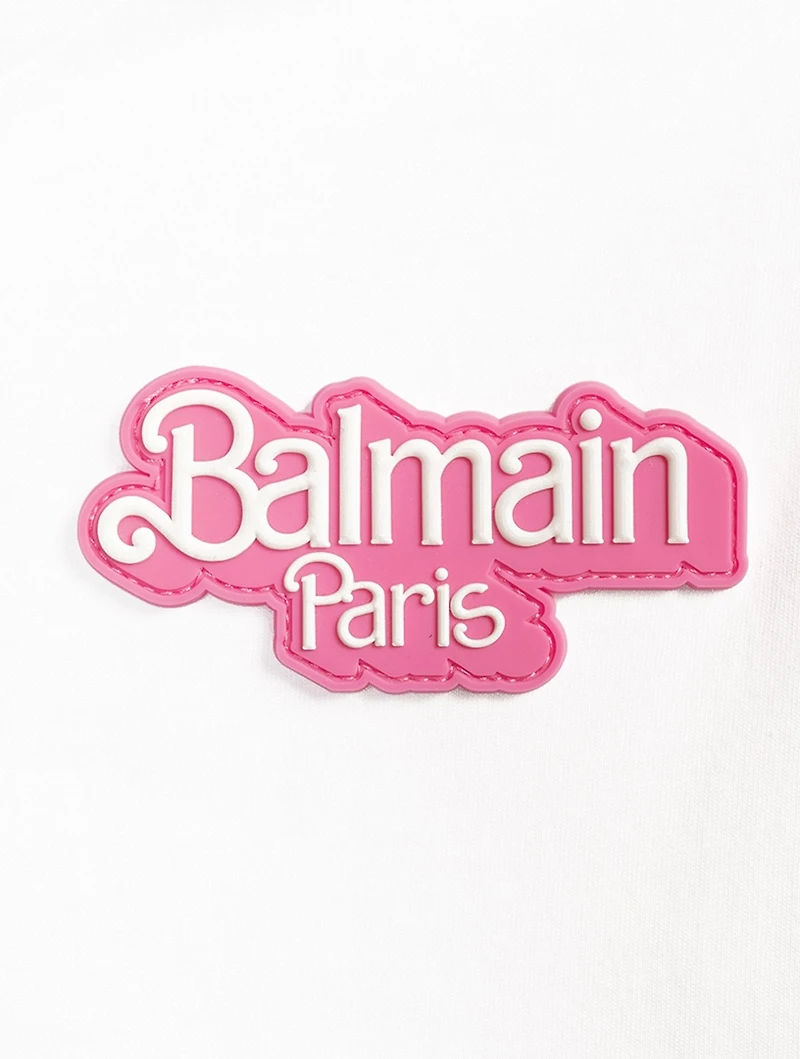 Balmain x Barbie Oversized T-Shirt With Rubber Patch