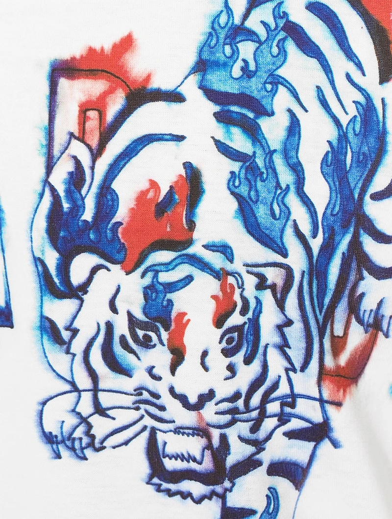 Tiger Doodle Cotton T-Shirt
