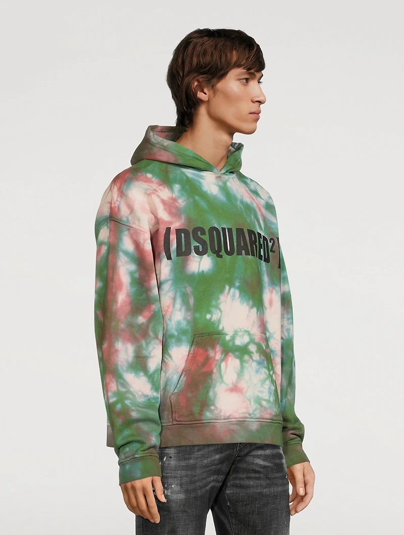 Cotton Hoodie Tie-Dye Print