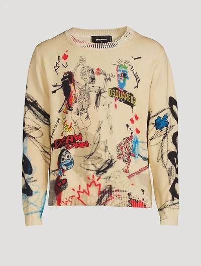 Wool Sweater Street Art Print