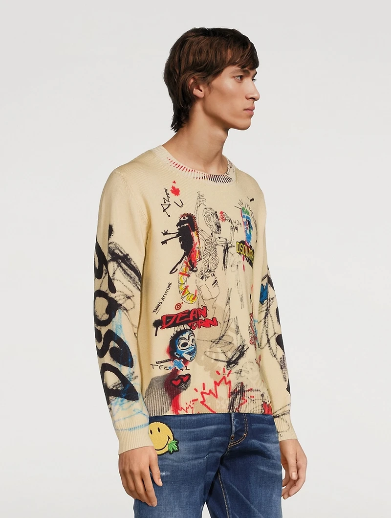 Wool Sweater Street Art Print
