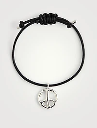 Peace Leather Bracelet