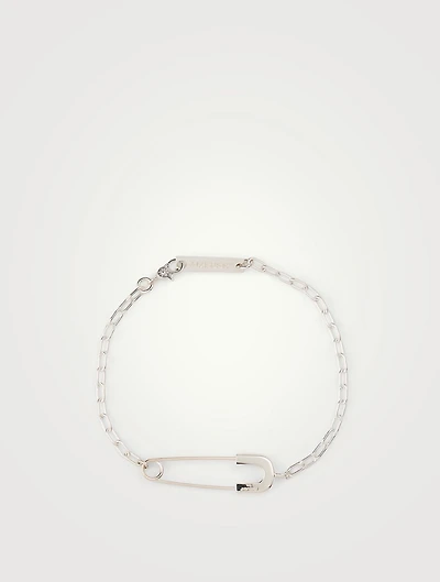 Sterling Silver Safety Pin Bracelet