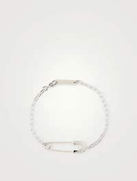 Sterling Silver Safety Pin Bracelet