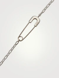Sterling Silver Safety Pin Bracelet