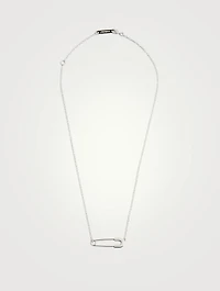 Sterling Silver Safety Pin Necklace