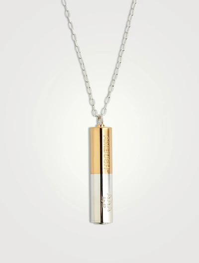 Sterling Silver Battery Charm Necklace