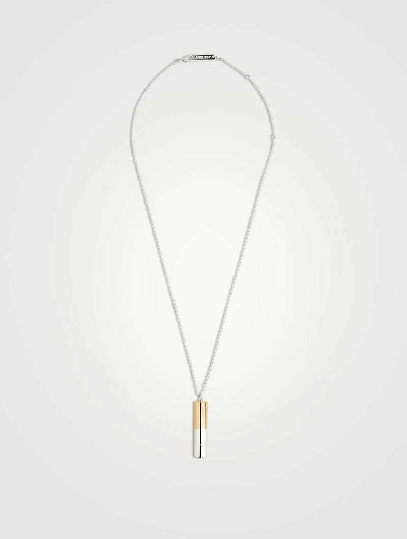 Sterling Silver Battery Charm Necklace