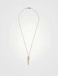 Sterling Silver Battery Charm Necklace
