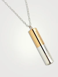 Sterling Silver Battery Charm Necklace