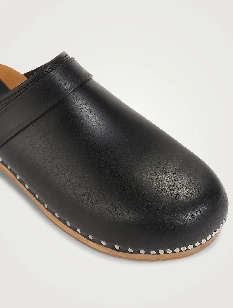 Thalie Leather Clogs