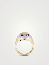 Give Them Flowers Pinky Ring With Quartz