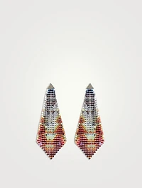 Pixel Flow Earrings In Patchwork Print