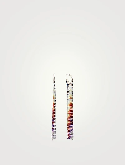 Pixel Hoop Earrings In Patchwork Print