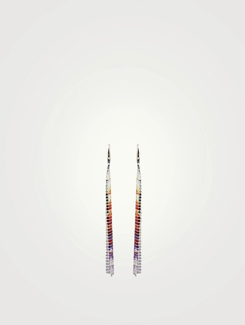 Pixel Hoop Earrings In Patchwork Print