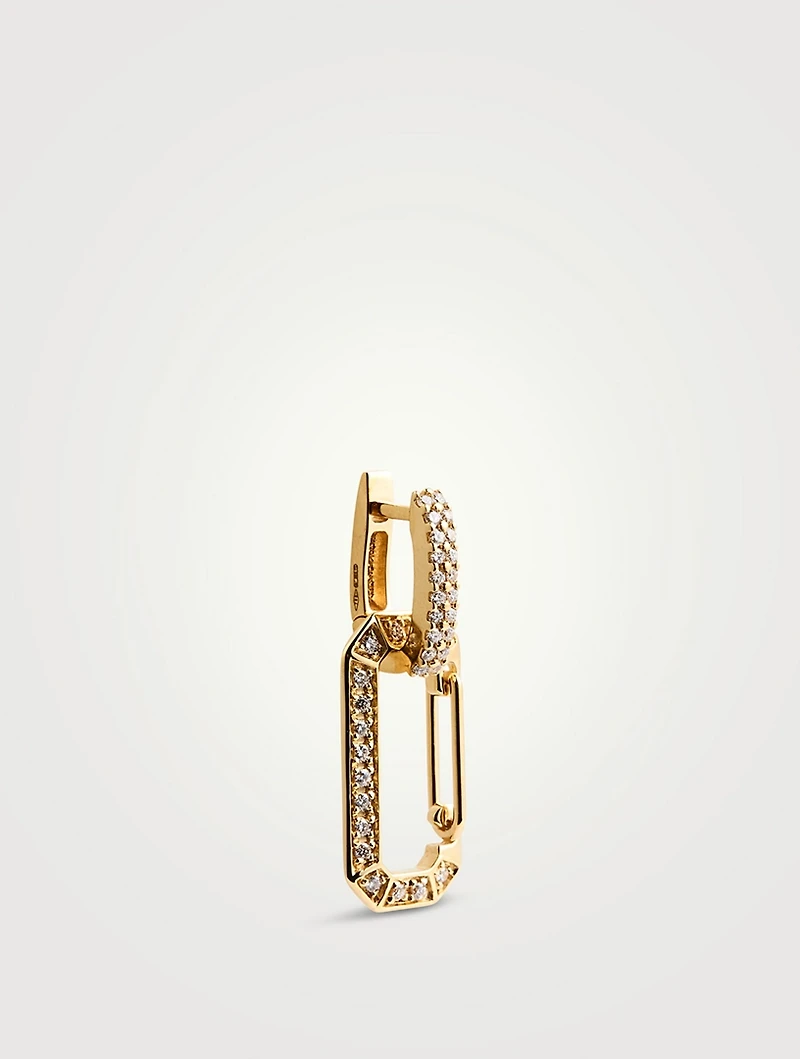 Chiara 18K Yellow Gold Earring With Diamonds