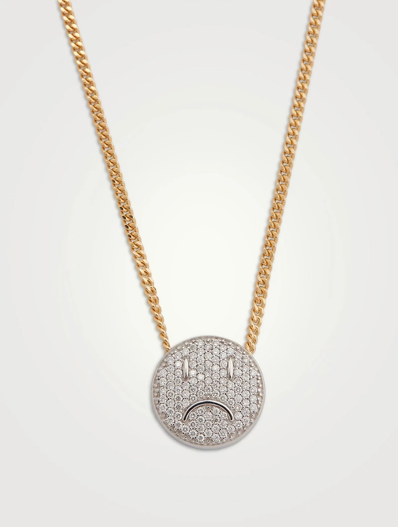 Smile 18K Yellow And White Gold Necklace