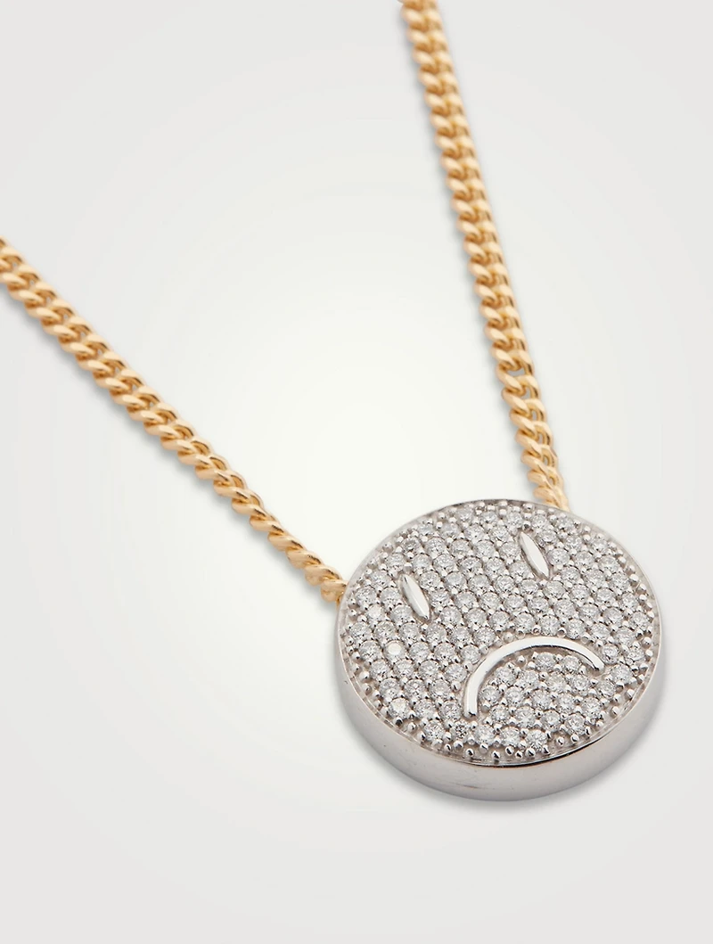 Smile 18K Yellow And White Gold Necklace