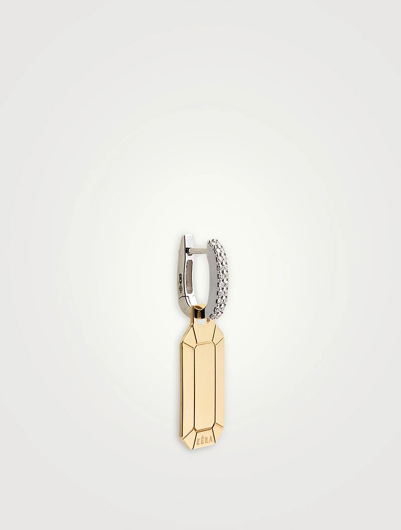 Small Tokyo Gold Earring With Diamonds