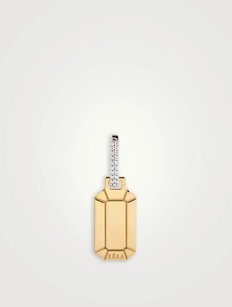Small Tokyo Gold Earring With Diamonds