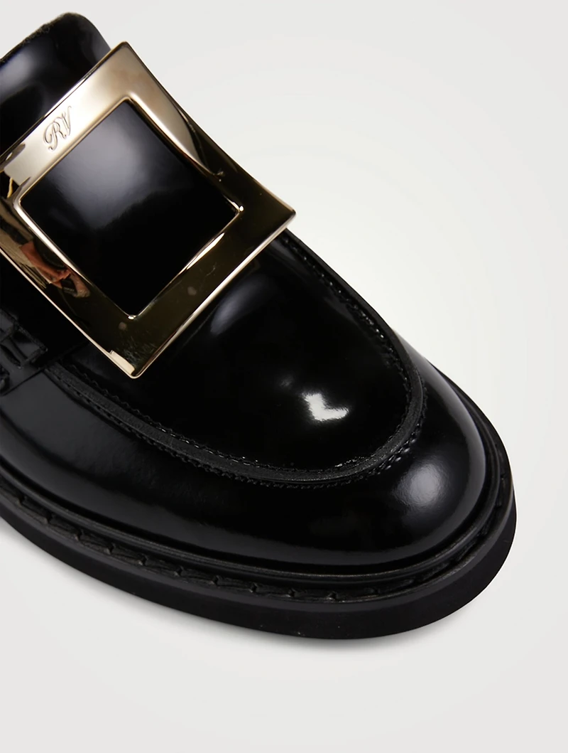 Viv' Rangers Shearling-Lined Patent Leather Loafers