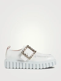 Viv' Go Strass Buckle Patent Leather Creepers