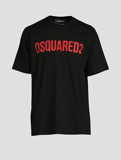 Cotton Slouch T-Shirt With Logo
