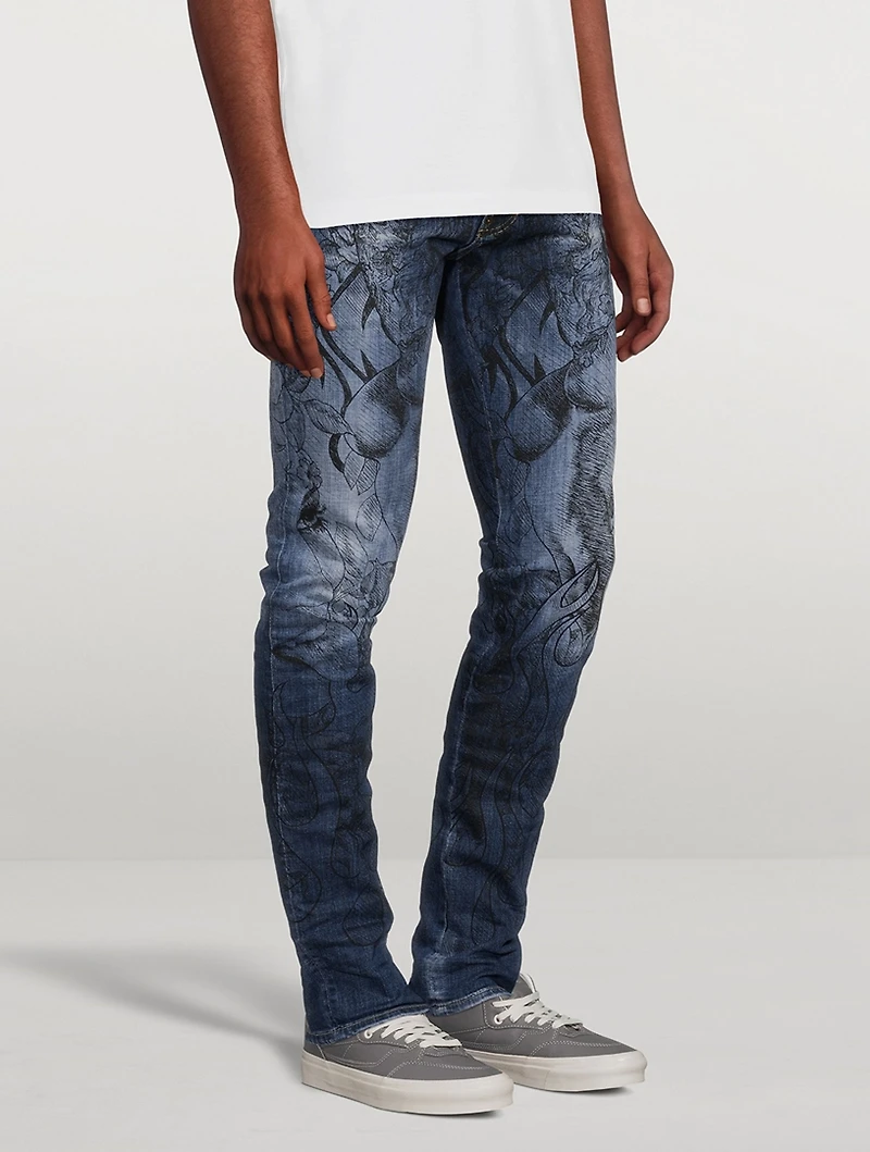 Cool Guy Graphic Skinny Jeans