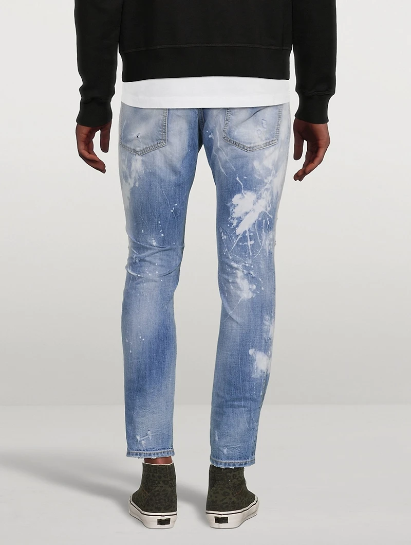 Skater Paint Washed Skinny Jeans