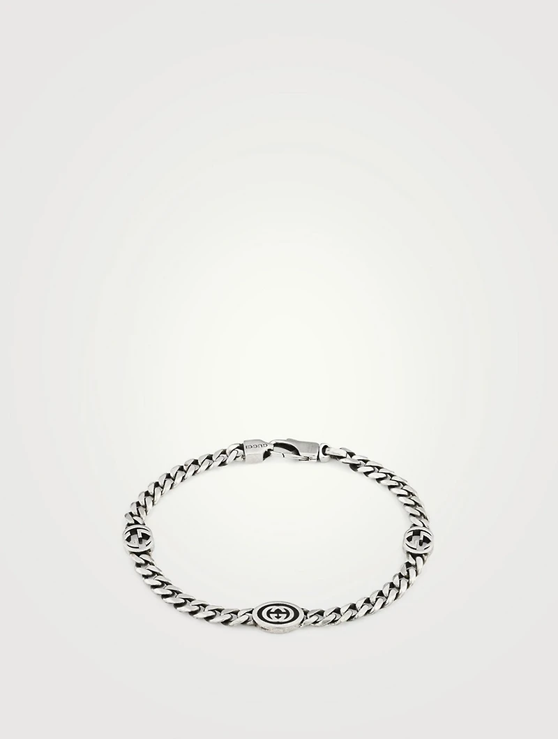 Interlocking G Sterling Silver Bracelet