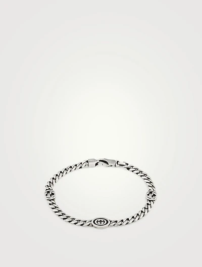 Interlocking G Sterling Silver Bracelet