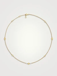 Interlocking G 18K Gold Necklace With Star