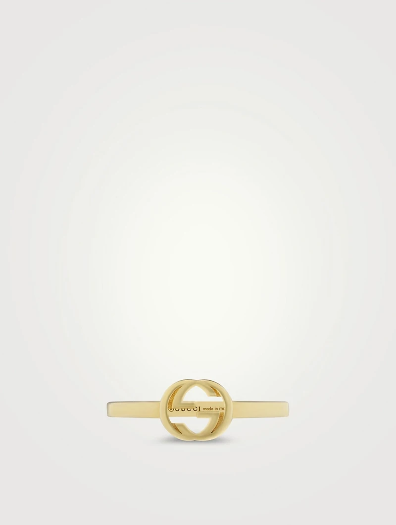 Interlocking G 18K Gold Ring