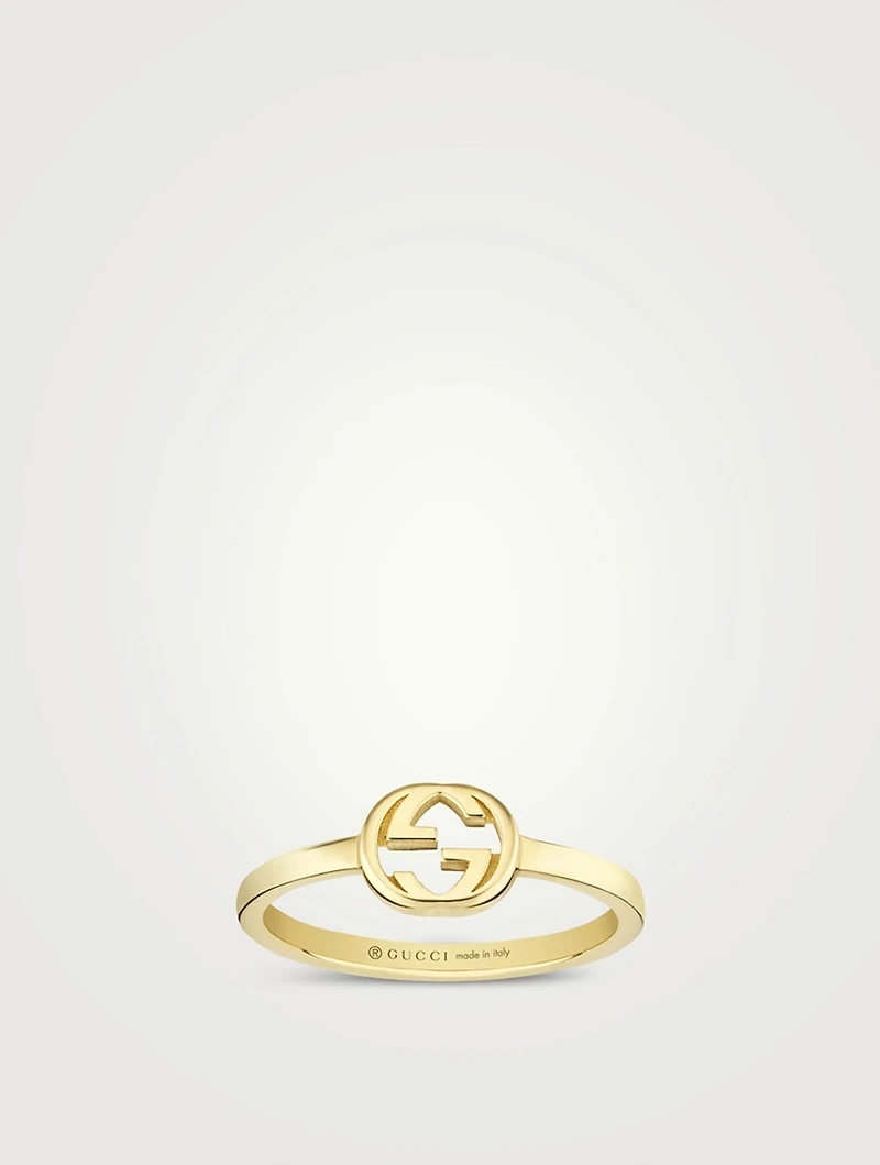 Interlocking G 18K Gold Ring