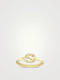 Interlocking G 18K Gold Ring