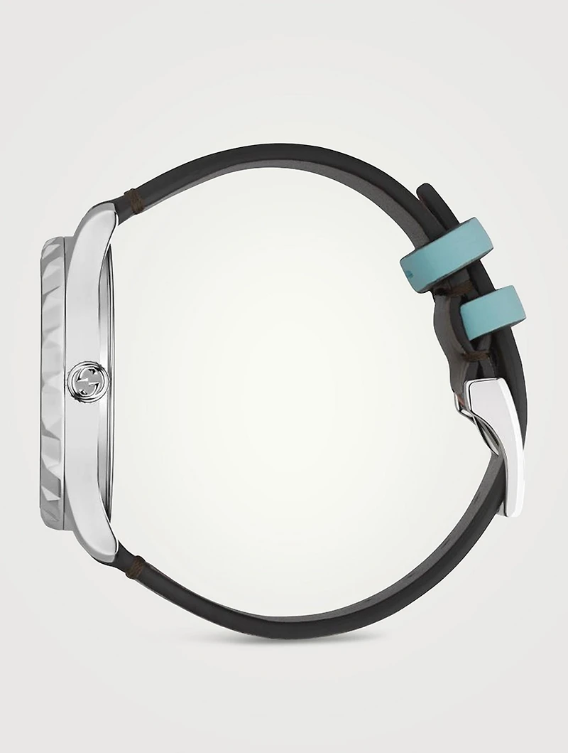 G-Timeless Tiger GG Supreme Canvas Strap Watch