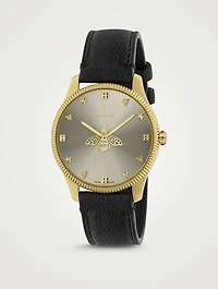 G-Timeless Watch With Leather Strap