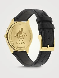 G-Timeless Watch With Leather Strap