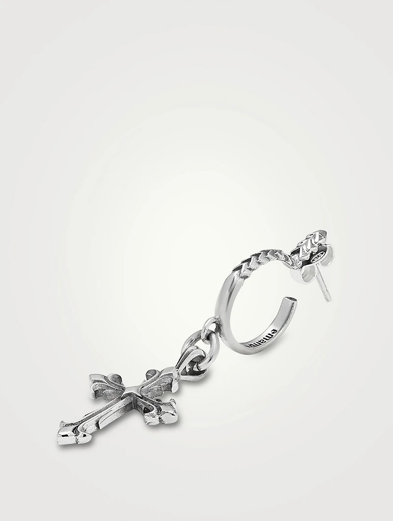 Sterling Silver Fleury Cross Earring