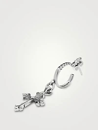Sterling Silver Fleury Cross Earring