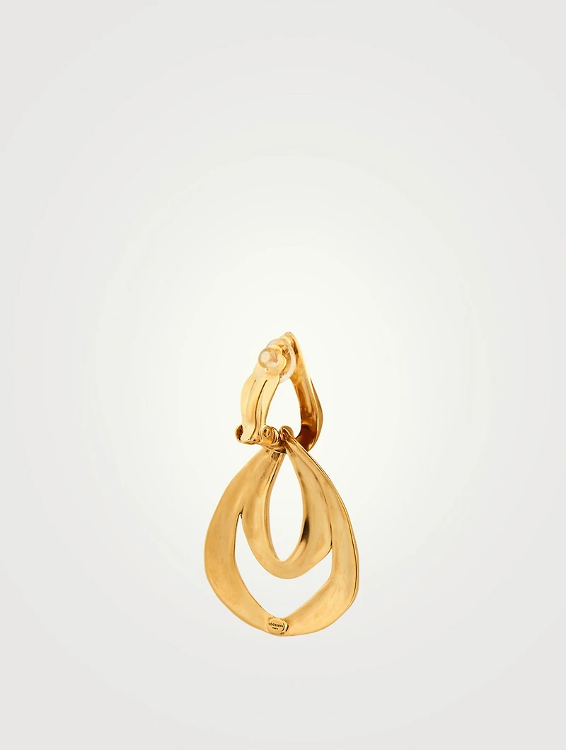 24K Gold Plated Spirale Double Link Earrings