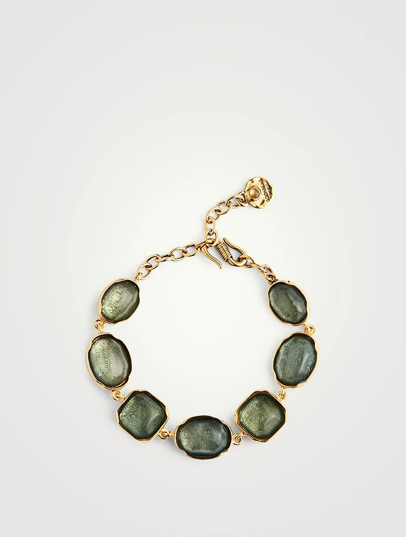 Cabochons Rock Crystal Bracelet