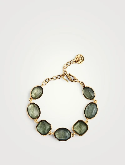 Cabochons Rock Crystal Bracelet