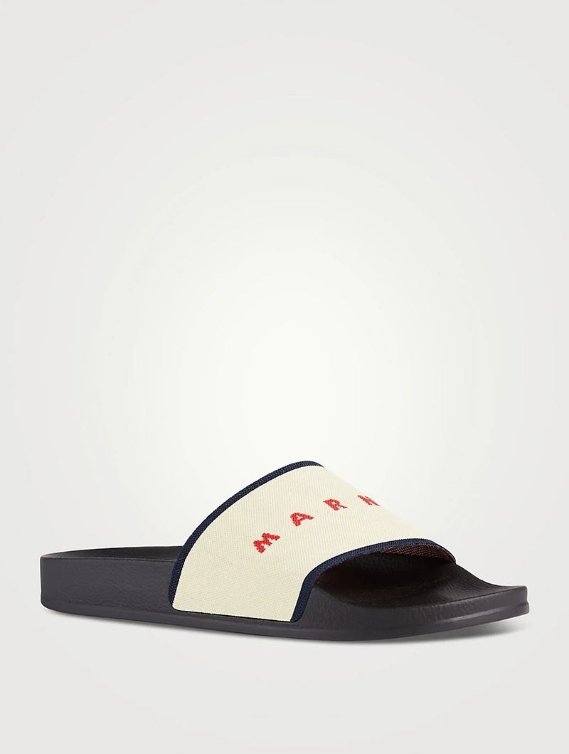 Logo Jacquard Slide Sandals
