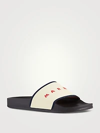Logo Jacquard Slide Sandals