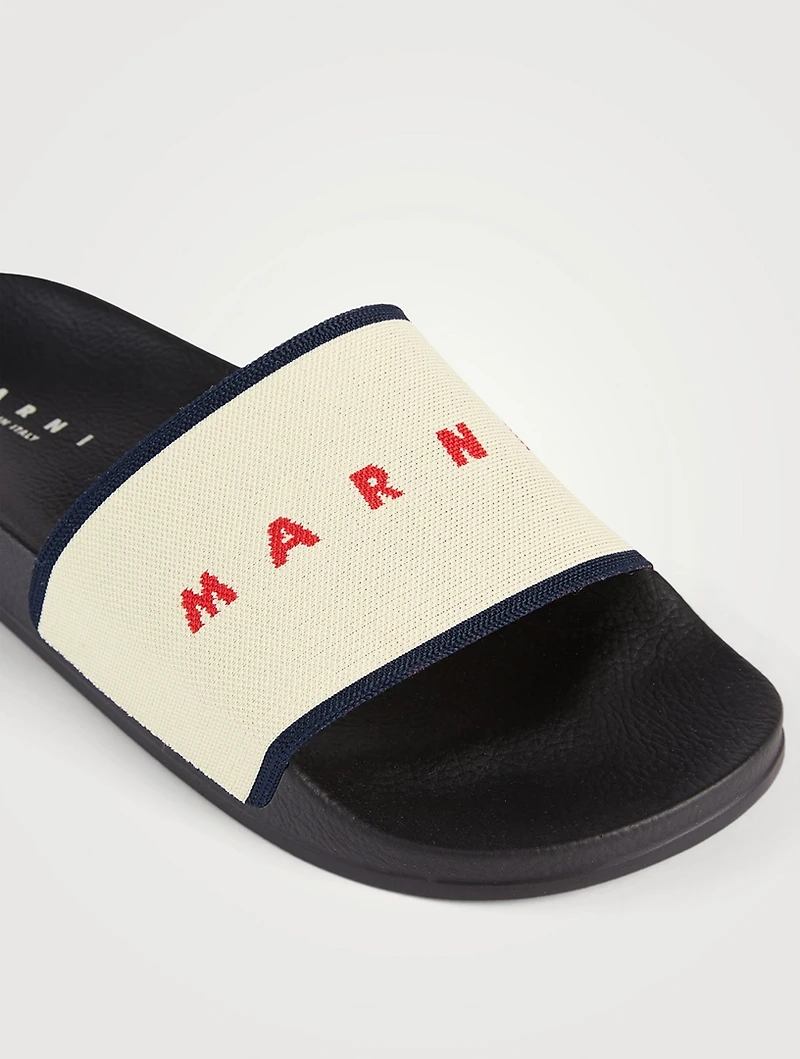 Logo Jacquard Slide Sandals