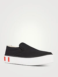Canvas Paw Sneakers With Maxi Logo
