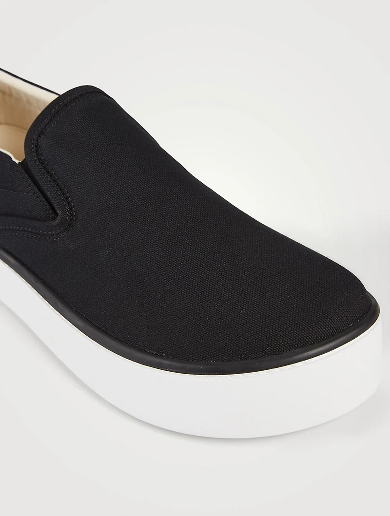 Canvas Paw Sneakers With Maxi Logo