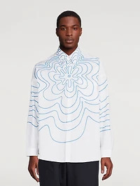 Long-Sleeve Shirt With Flower Motif